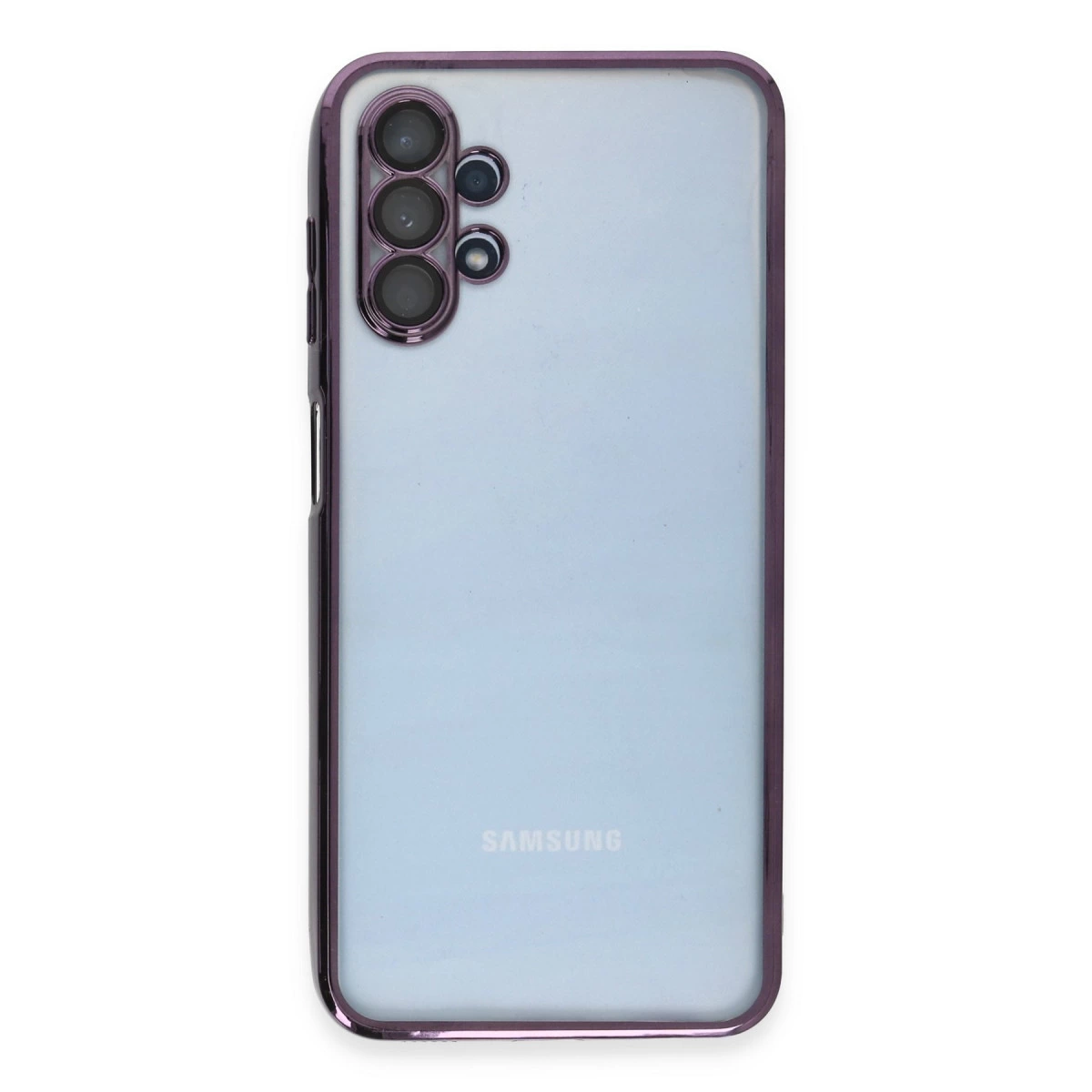 Samsung Galaxy A13 4g Kılıf Razer Lensli Silikon - Mor
