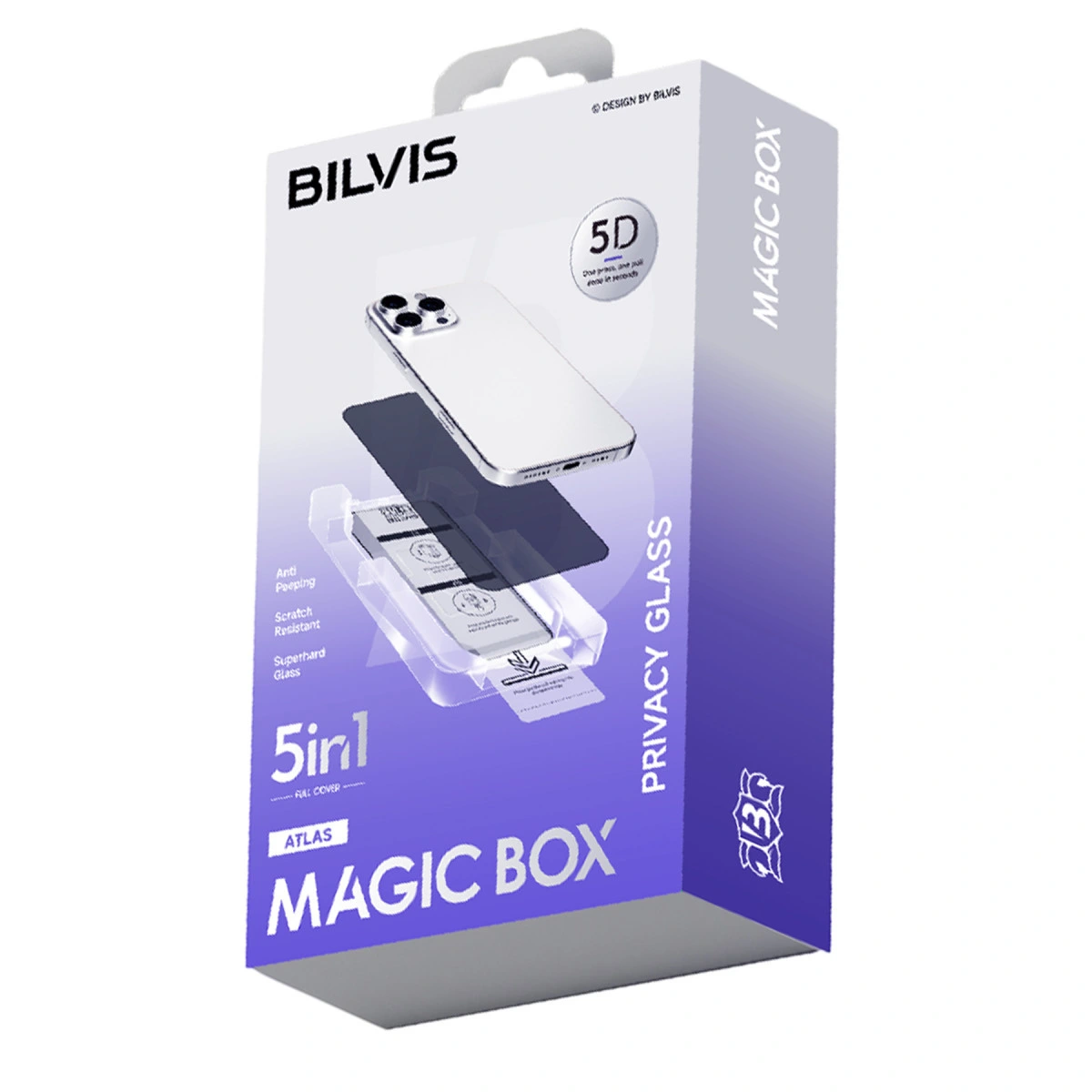 İphone 17 Bilvis 5in1 5d Magic Hayalet Cam Ekran Koruyucu - Siyah