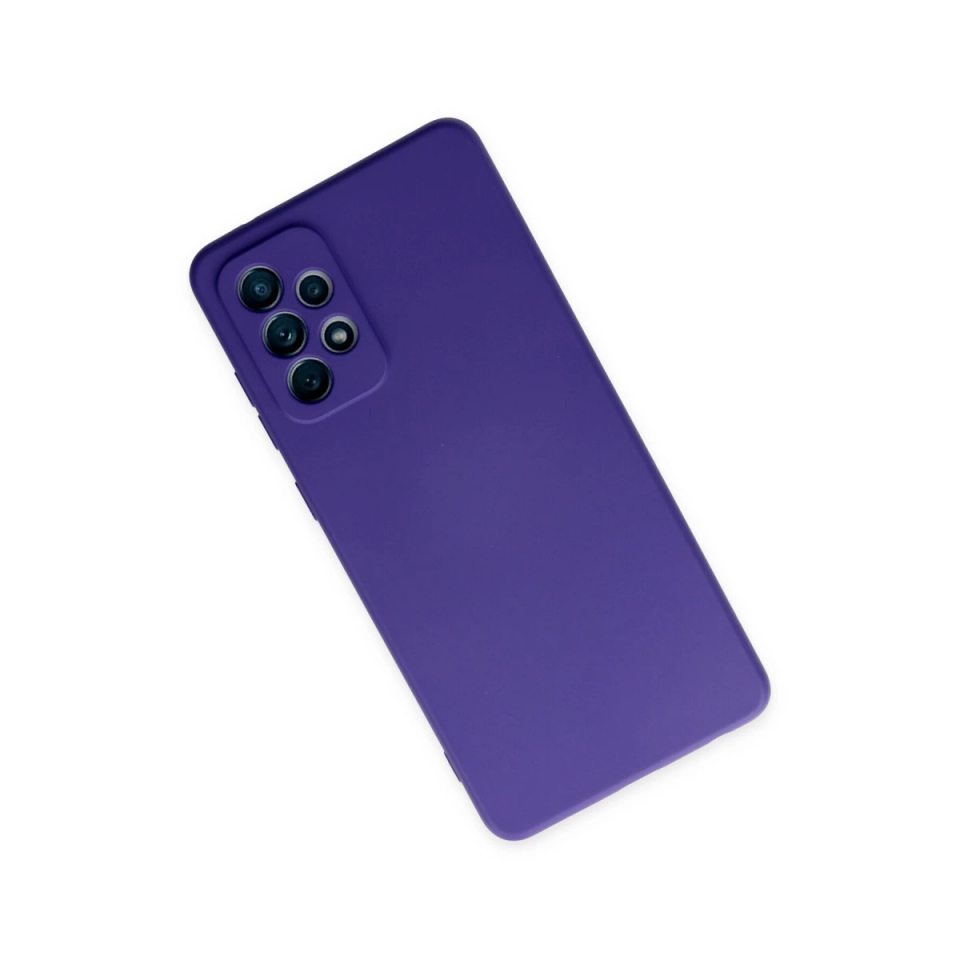 Samsung Galaxy A72 Kılıf Nano İçi Kadife Silikon - Mor
