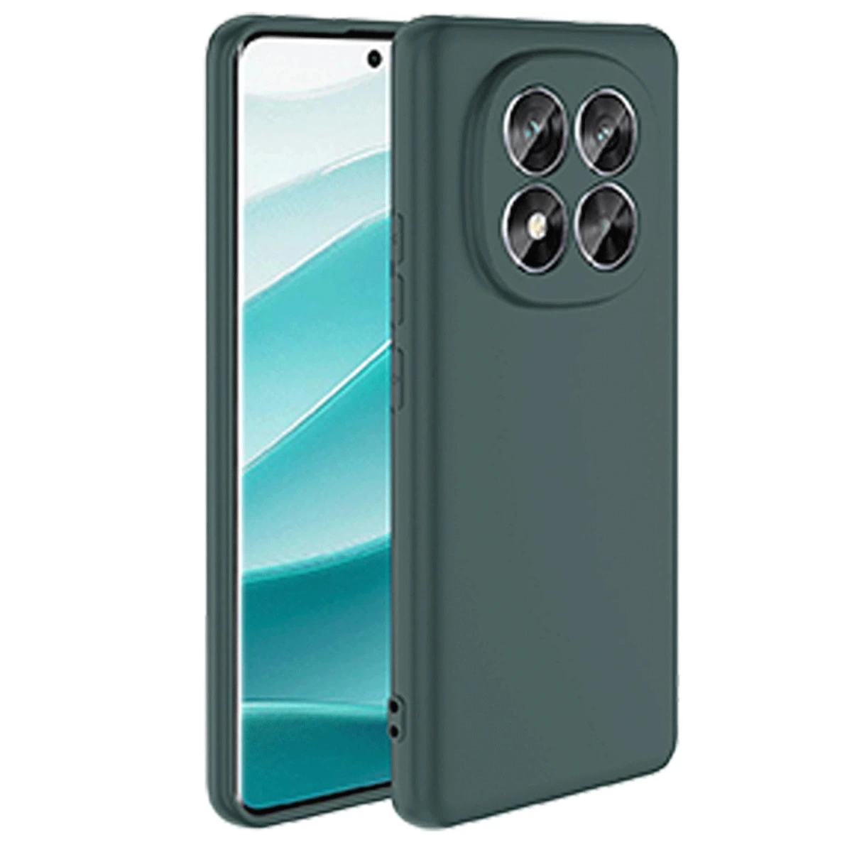 Xiaomi Redmi Note 14 Pro 5g Kılıf Nano İçi Kadife Silikon - Koyu Yeşil