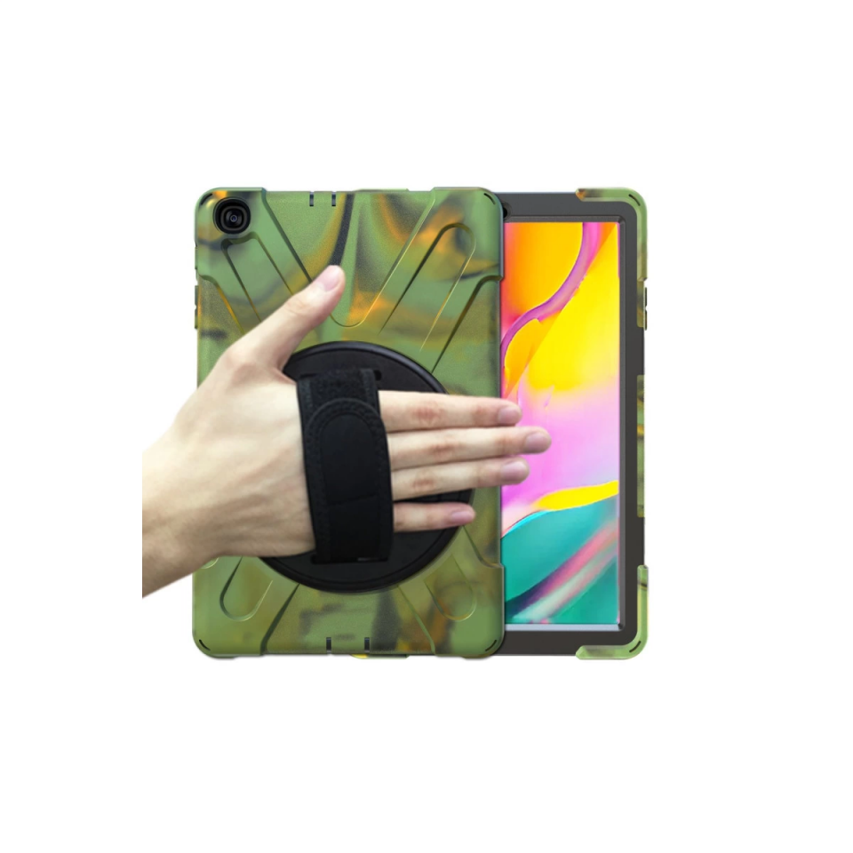 Samsung Galaxy T510 Tab A 10.1 Kılıf Amazing Tablet Kapak - Kamuflaj