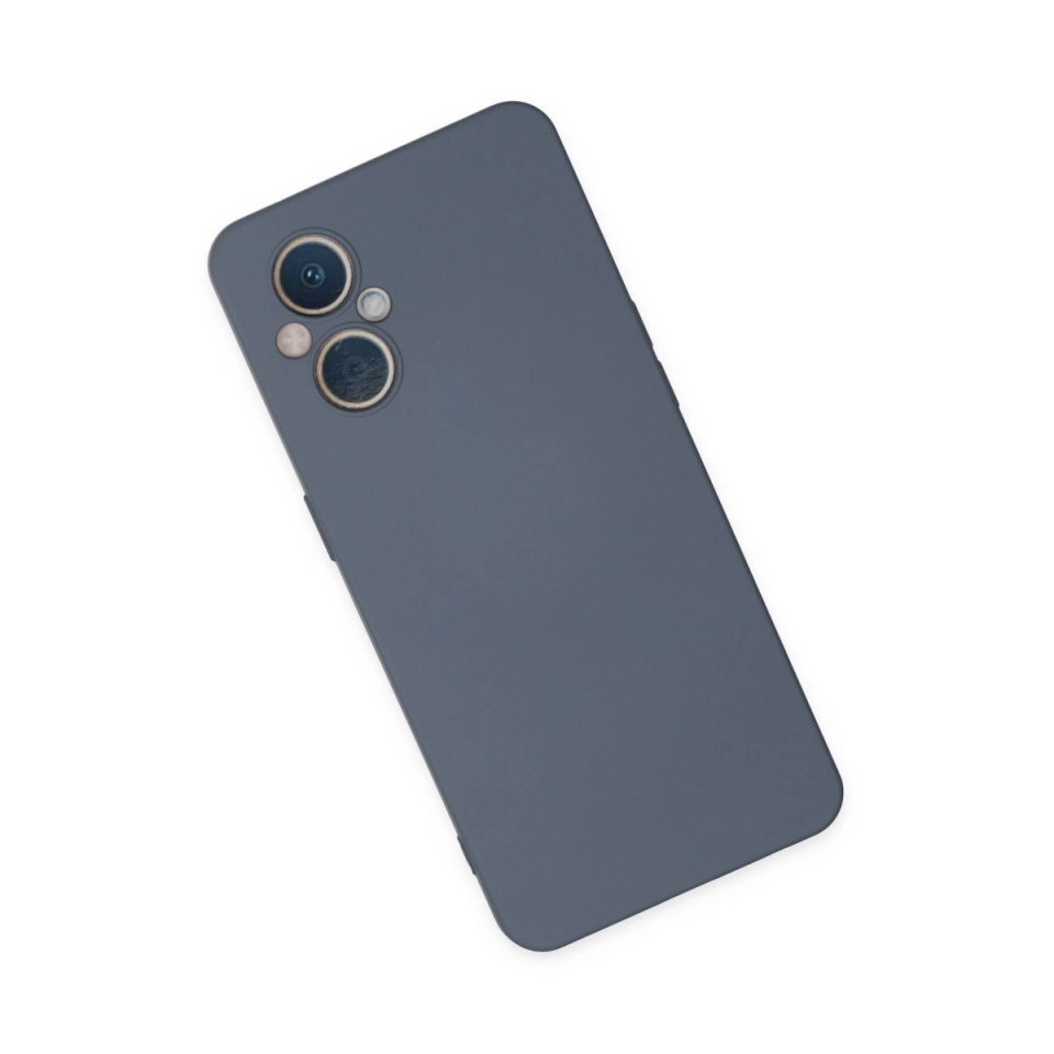 Oppo Reno 7 Lite Kılıf Nano İçi Kadife Silikon - Gri