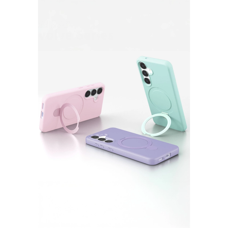 Samsung Galaxy S25 Regal Magsafe Standlı Kapak - Siyah
