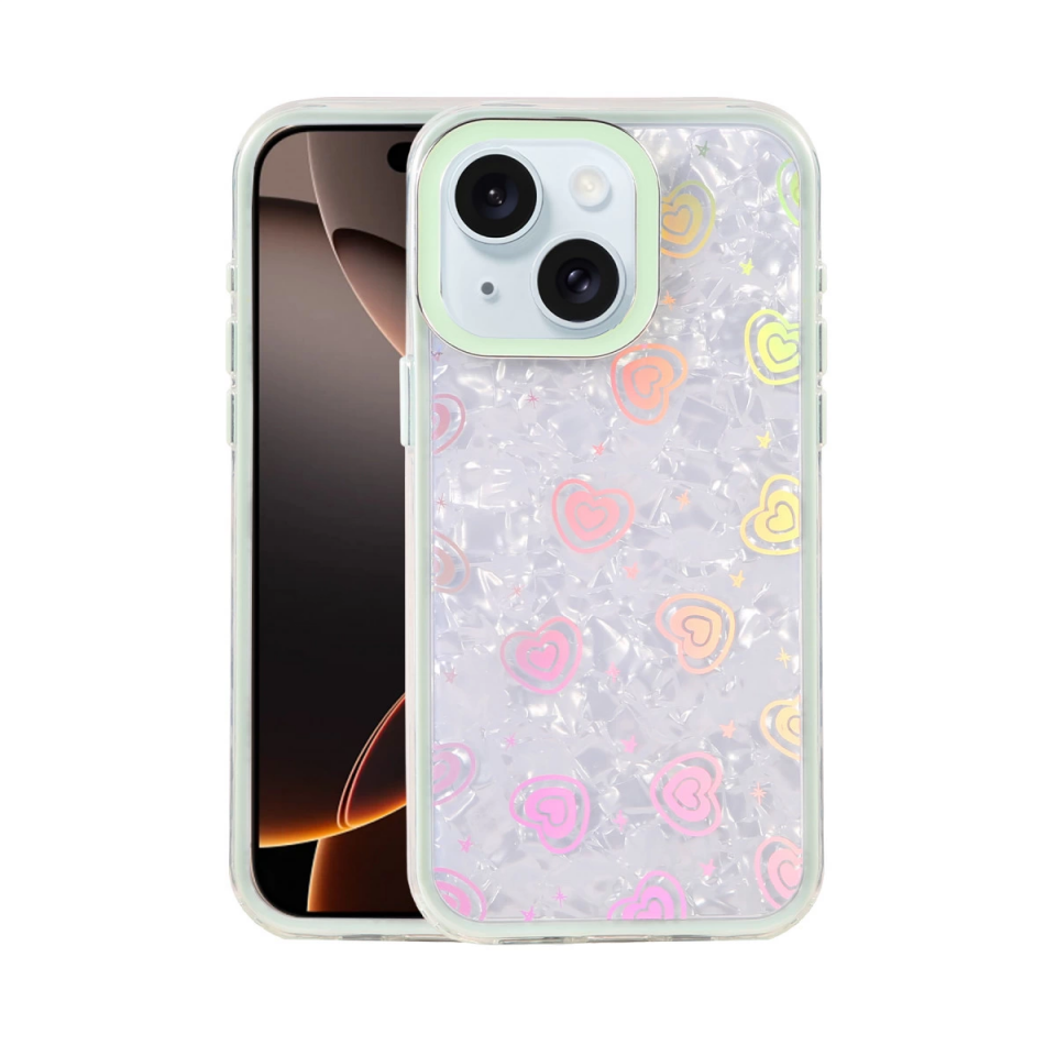 İphone 14 Lumi Desenli Kapak - Yeşil