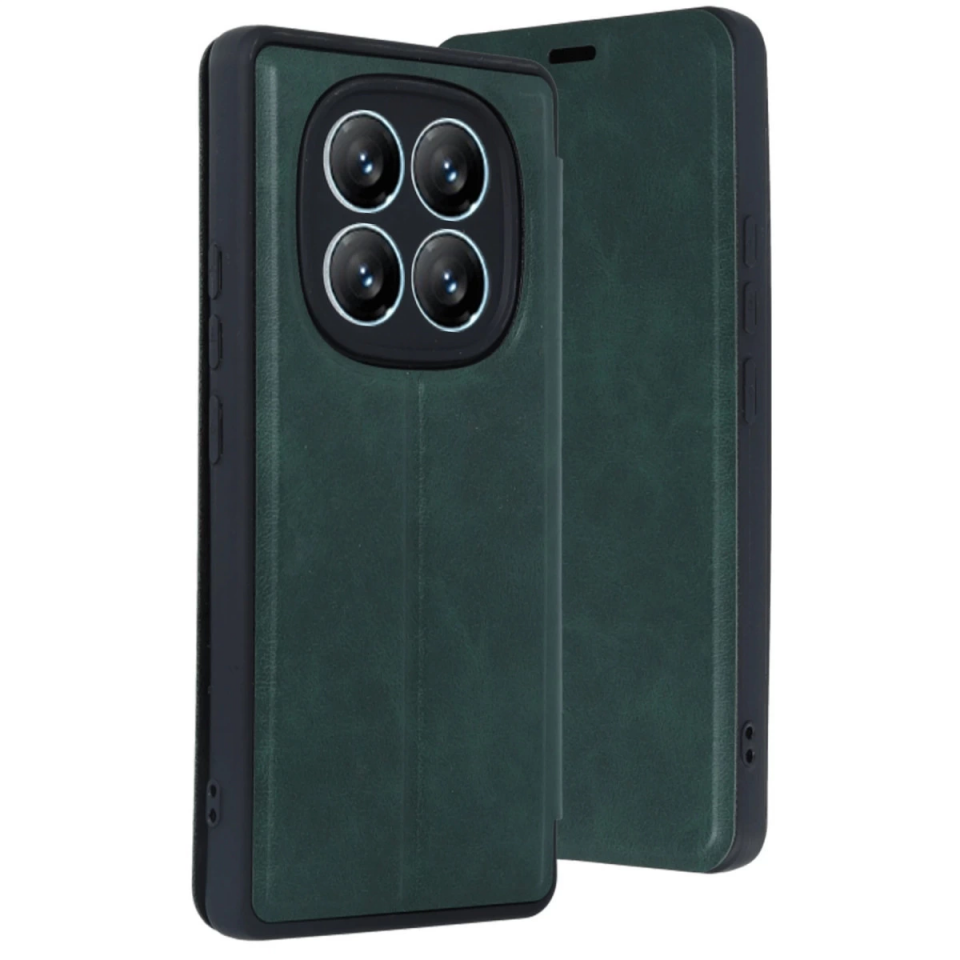 Xiaomi Redmi Note 14 Pro 5g Kılıf Flip Cover - Koyu Yeşil