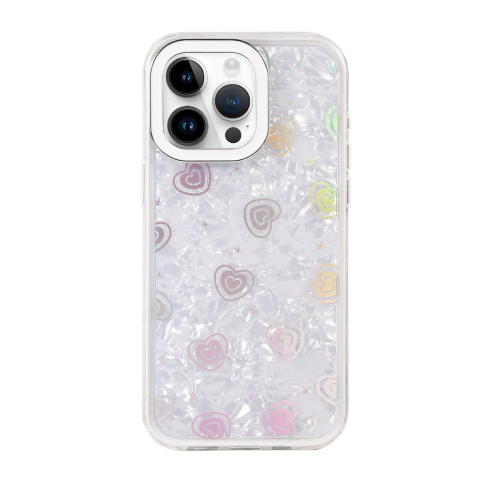 İphone 14 Pro Max Lumi Desenli Kapak - Beyaz