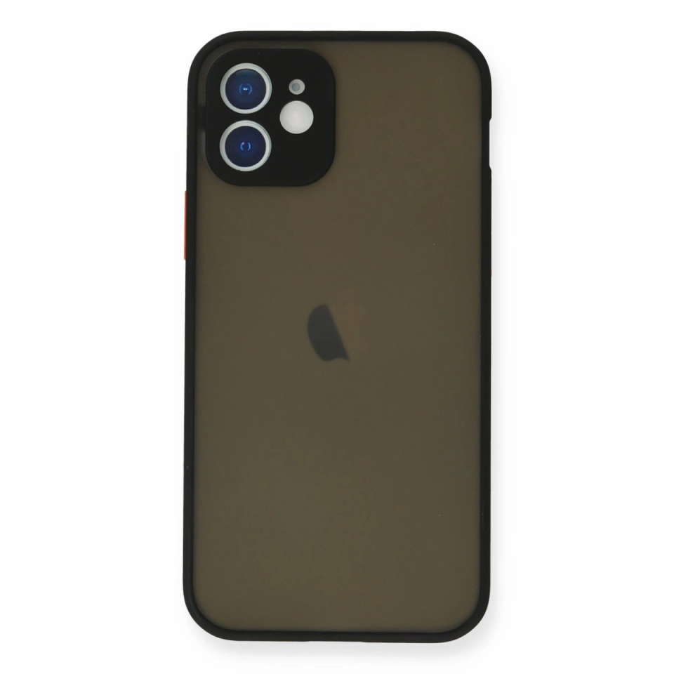 İphone 12 Mini Kılıf Montreal Silikon Kapak - Siyah