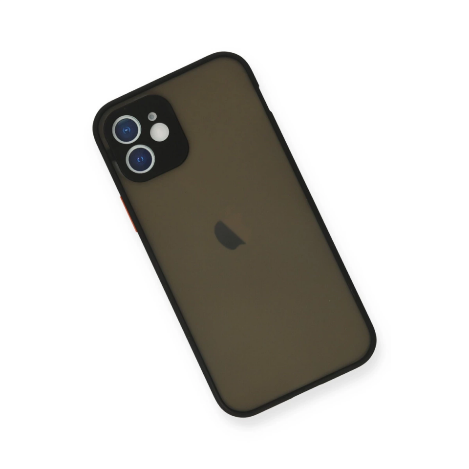 İphone 12 Mini Kılıf Montreal Silikon Kapak - Siyah