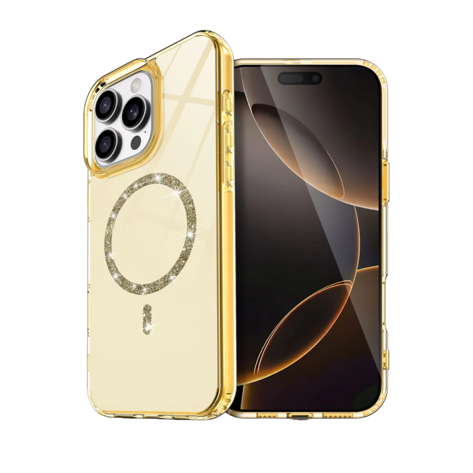 İphone 16 Pro Live Diamond Magsafe Kapak - Sarı