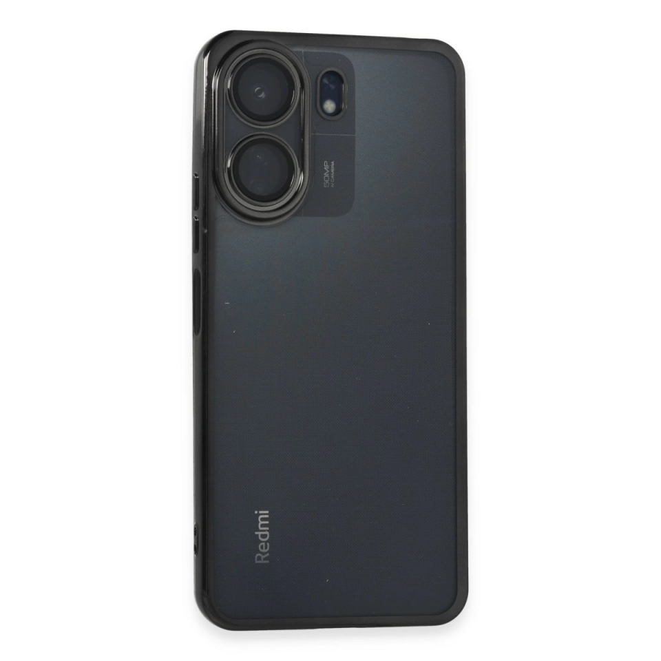 Xiaomi Redmi 13c Kılıf Razer Lensli Silikon - Siyah