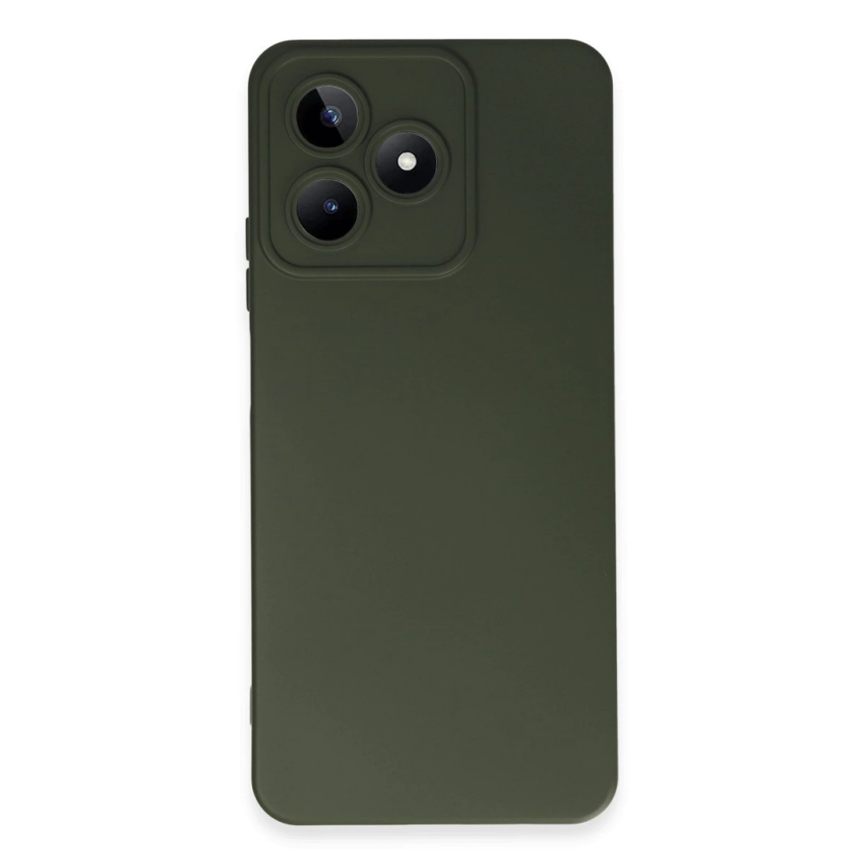 Realme C53 Kılıf Nano İçi Kadife Silikon - Koyu Yeşil