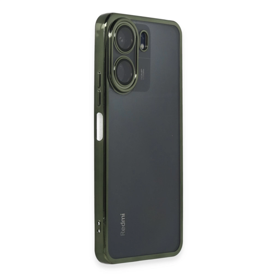 Xiaomi Redmi 13c Kılıf Razer Lensli Silikon - Yeşil