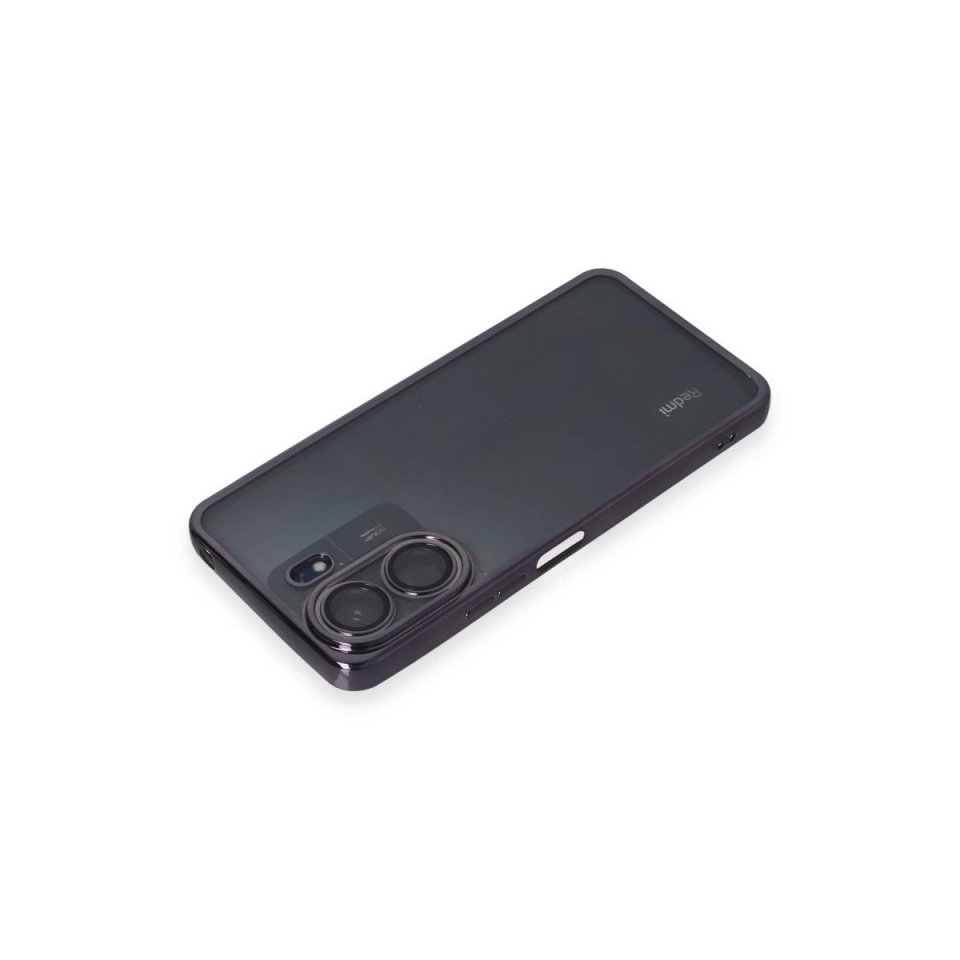 Xiaomi Redmi 13c Kılıf Razer Lensli Silikon - Mor