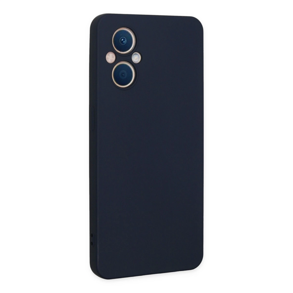 Oppo Reno 7 Lite Kılıf Nano İçi Kadife Silikon - Lacivert