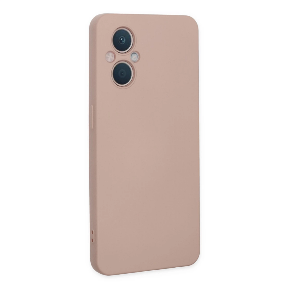 Oppo Reno 7 Lite Kılıf Nano İçi Kadife Silikon - Pudra