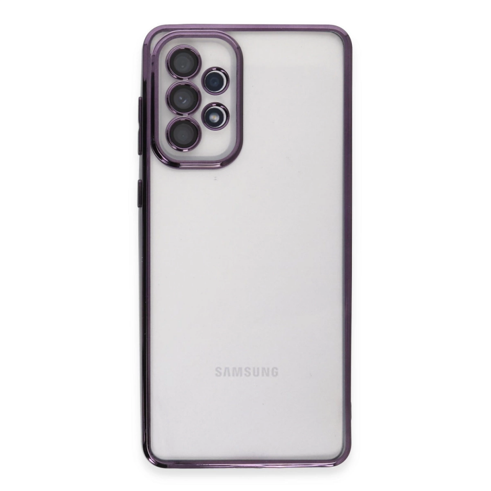Samsung Galaxy A53 5g Kılıf Razer Lensli Silikon - Mor