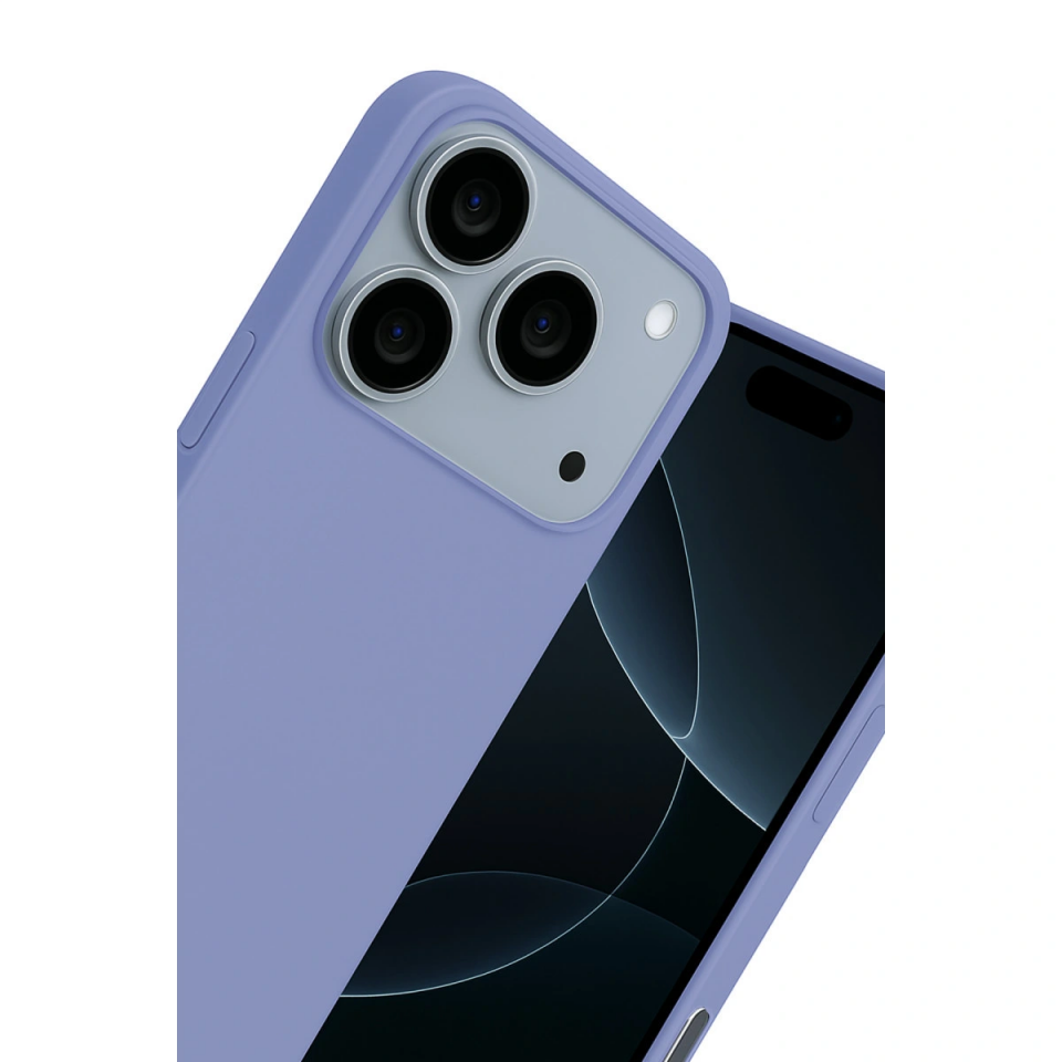 İphone 17 Pro Nano İçi Kadife Silikon - Lila