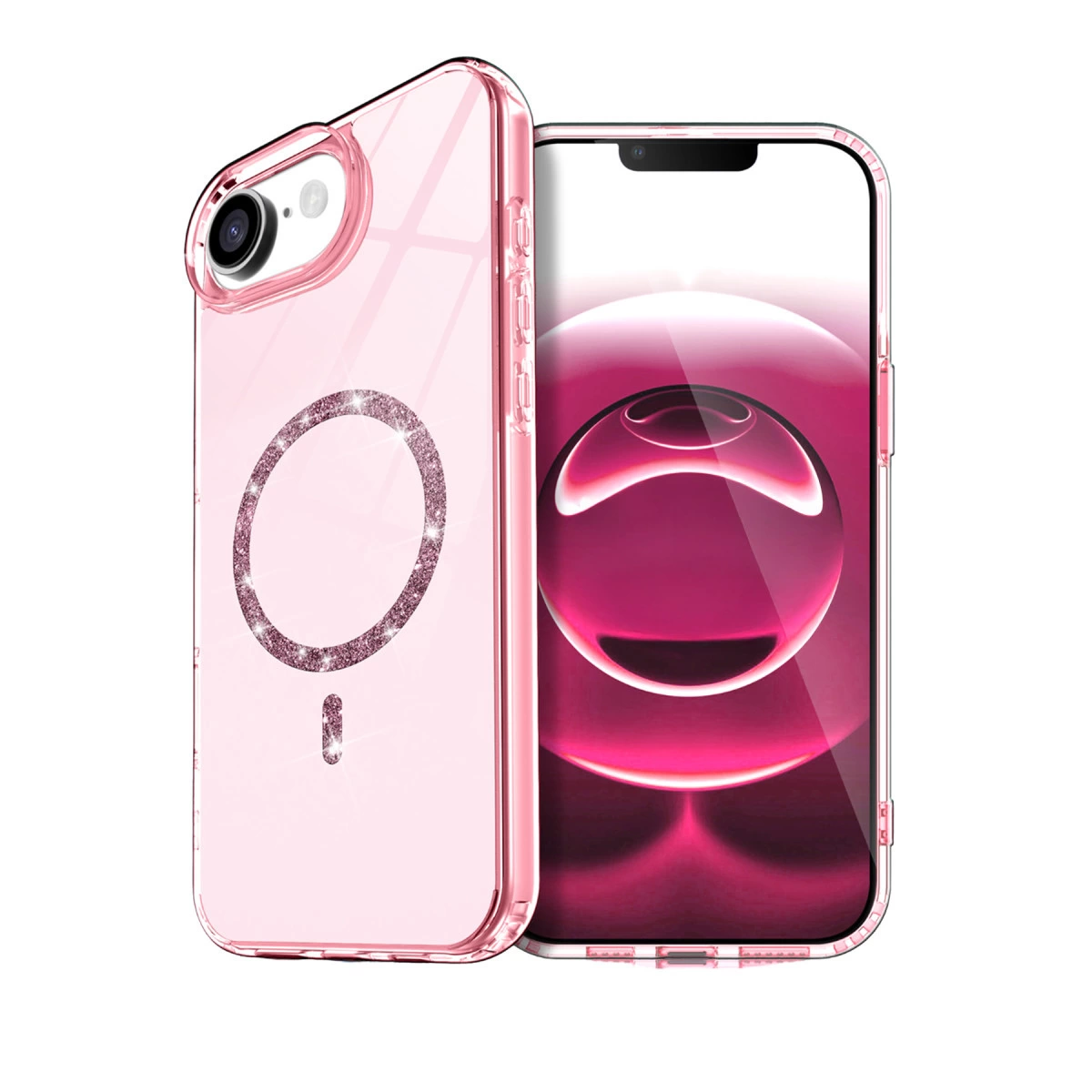 İphone 16e Live Diamond Magsafe Kapak - Pembe