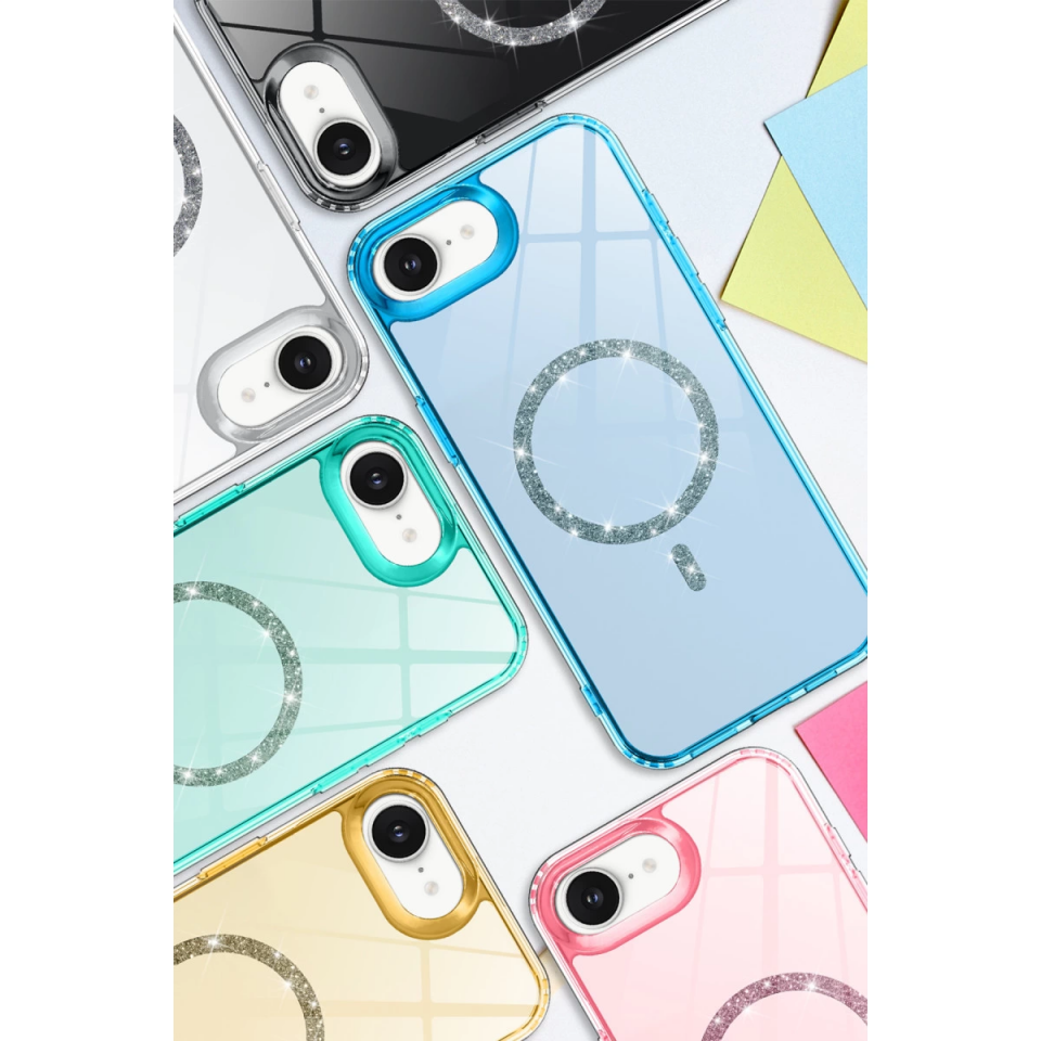 İphone 16e Live Diamond Magsafe Kapak - Pembe