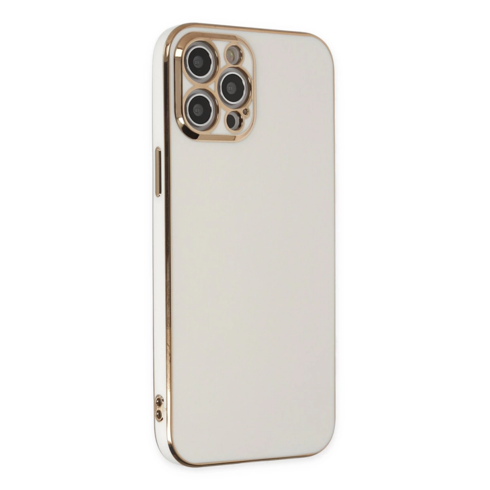 İphone 12 Pro Max Kılıf Volet Silikon - Beyaz