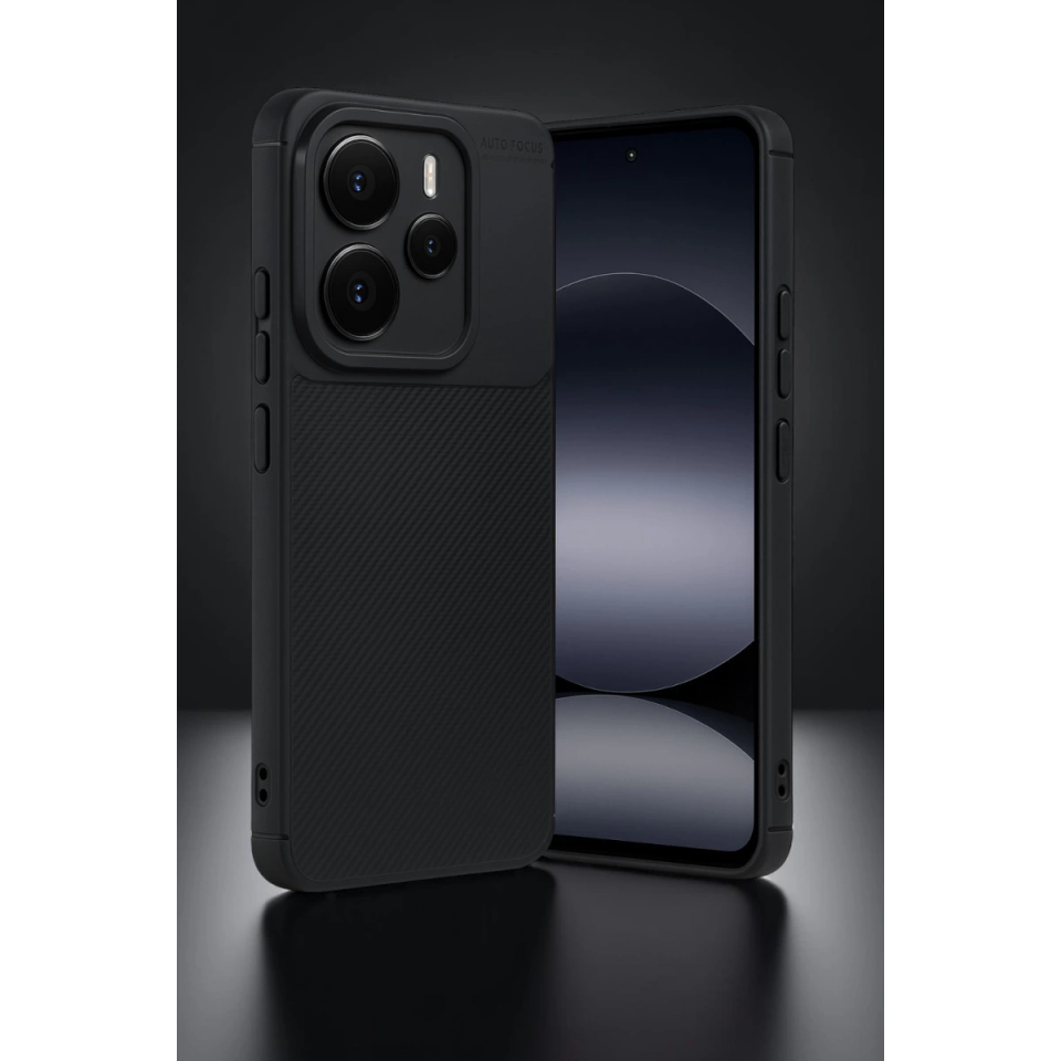 Xiaomi Note 14 5g Auto Focus Karbon Kapak - Siyah