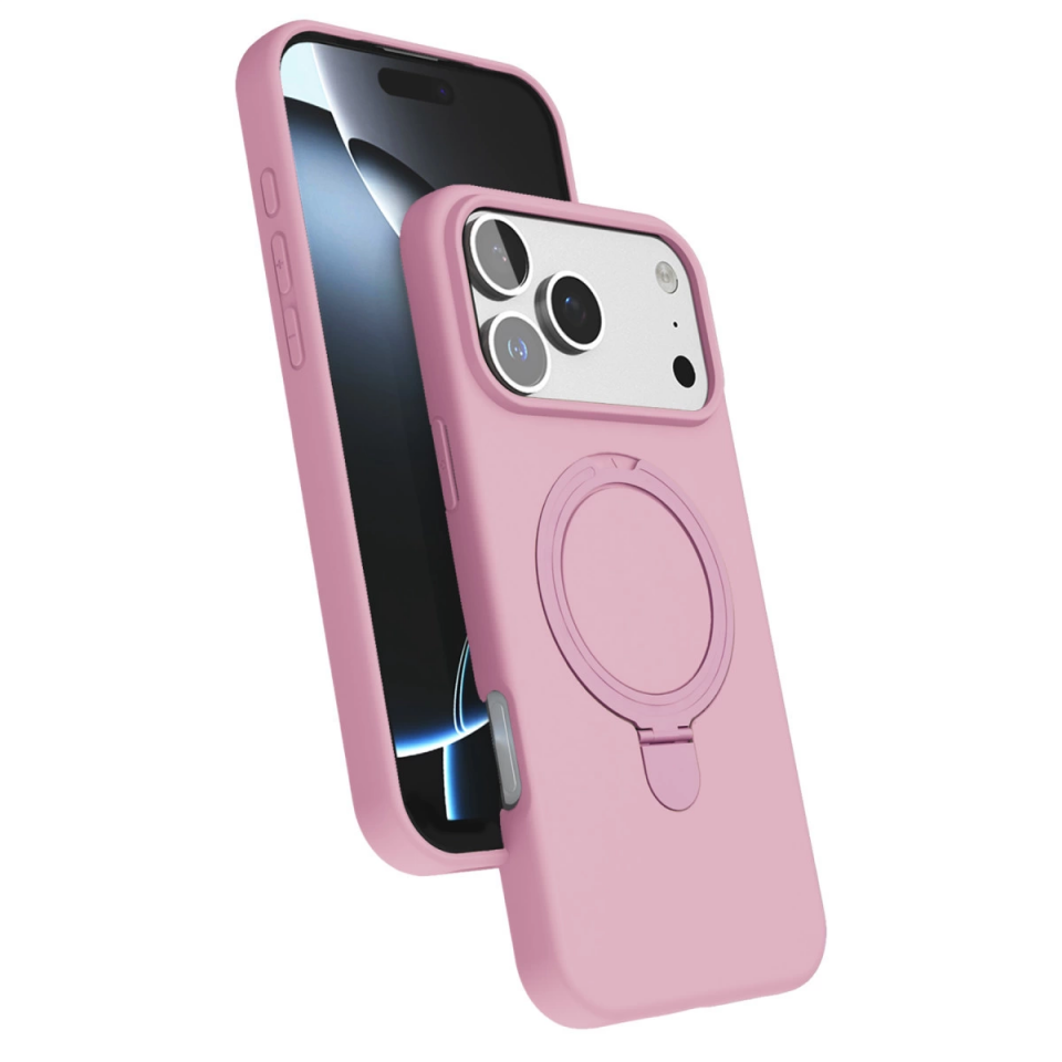 İphone 17 Pro Regal Magsafe Standlı Kapak - Açık Pembe