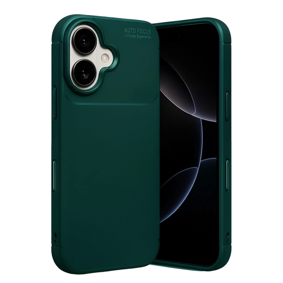 İphone 17 Auto Focus Karbon Kapak - Koyu Yeşil