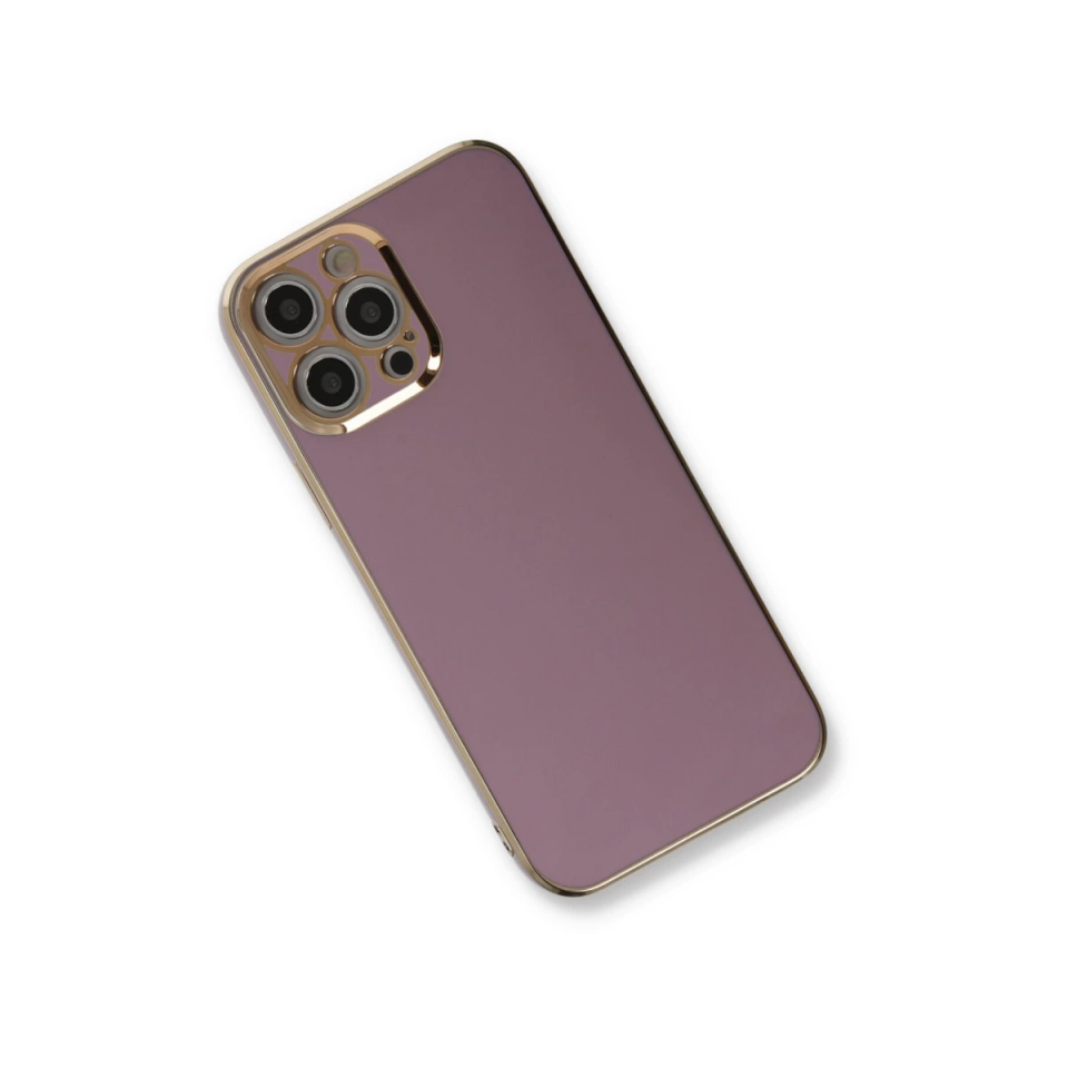 İphone 12 Pro Max Kılıf Volet Silikon - Mor