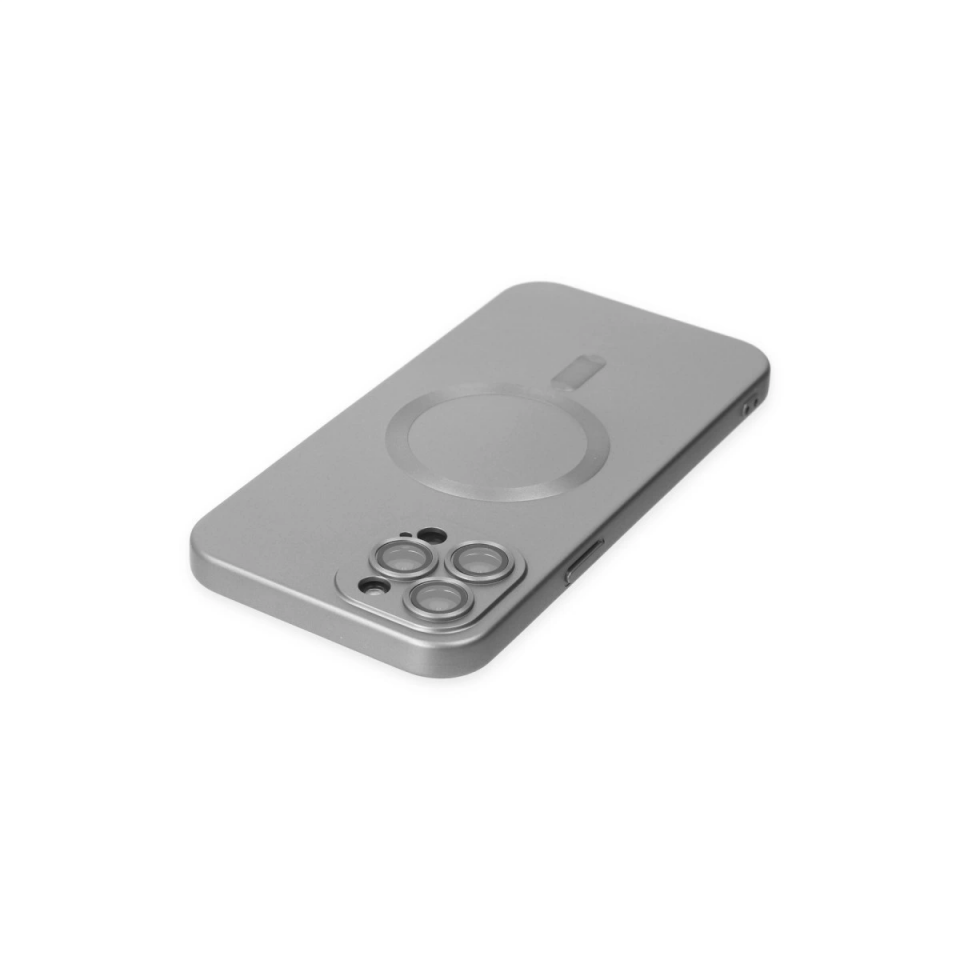 İphone 12 Pro Max Kılıf Moshi Lens Magneticsafe Silikon - Gümüş