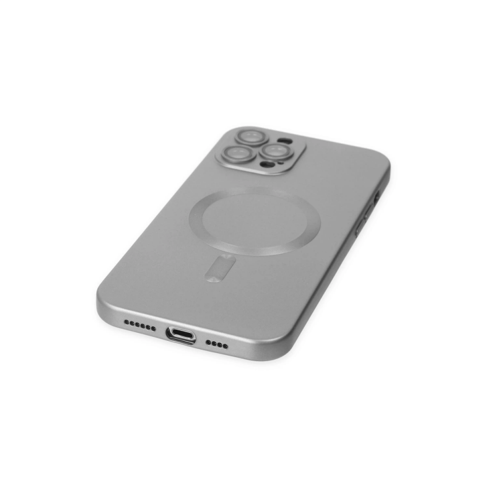 İphone 12 Pro Max Kılıf Moshi Lens Magneticsafe Silikon - Gümüş