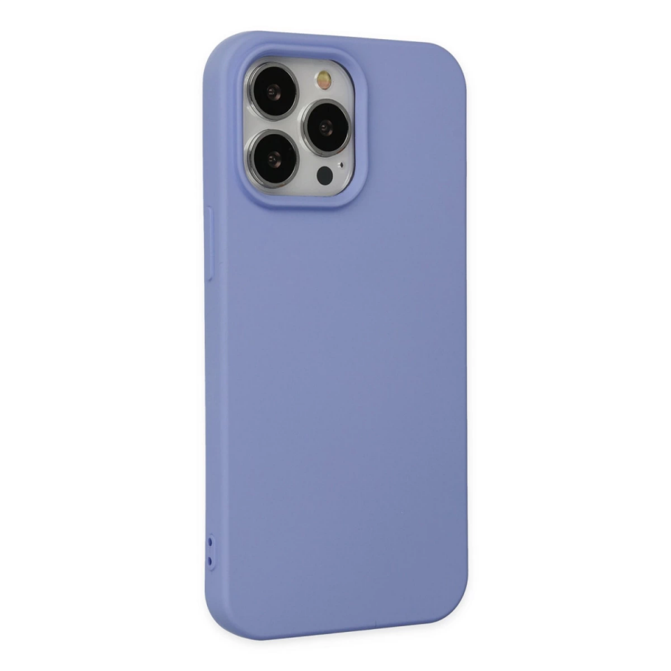 İphone 14 Pro Kılıf Nano İçi Kadife Silikon - Lila