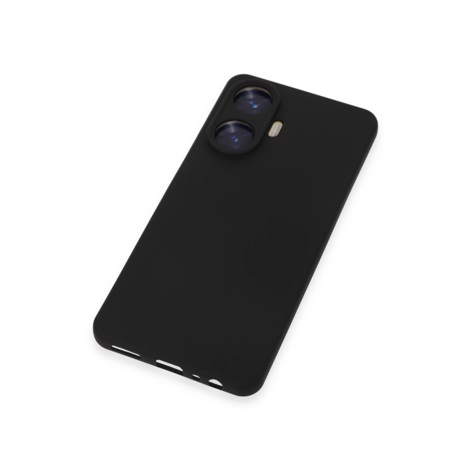 Realme C55 Kılıf Nano İçi Kadife Silikon - Siyah
