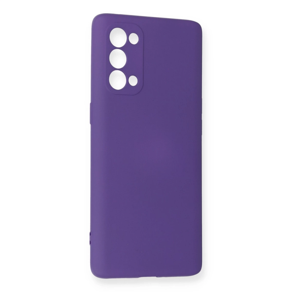 Oppo Reno 5 Pro Kılıf Nano İçi Kadife Silikon - Mor