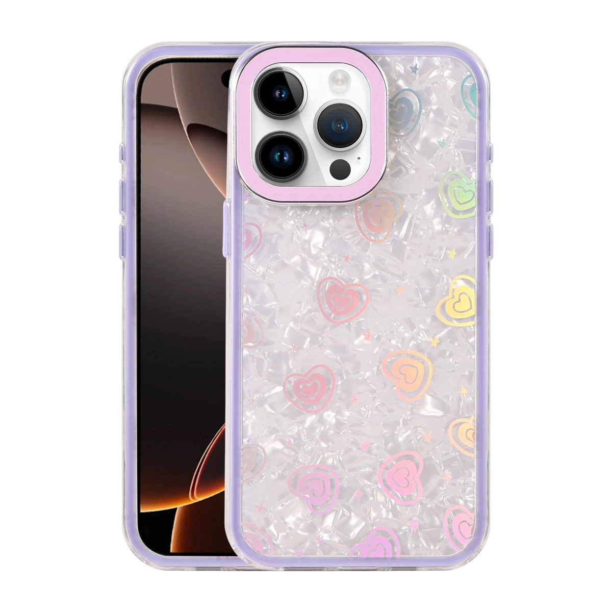 İphone 15 Pro Lumi Desenli Kapak - Mor