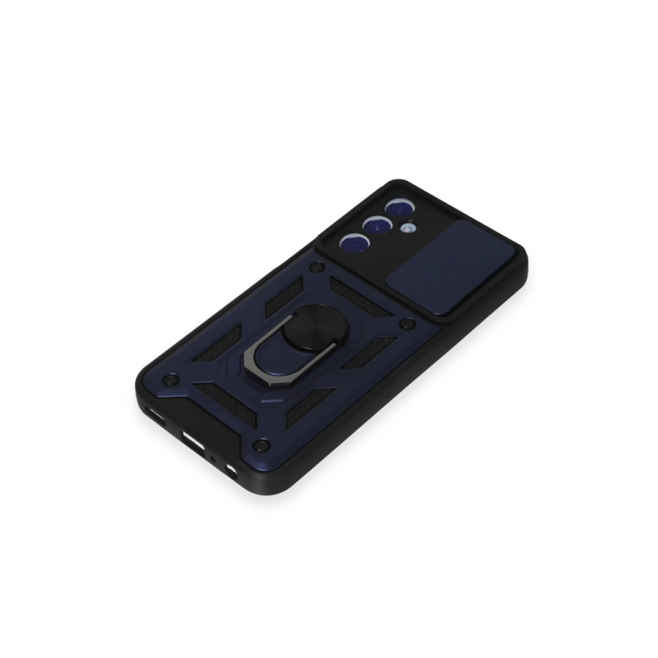 Samsung Galaxy M34 5g Kılıf Pars Lens Yüzüklü Silikon - Lacivert