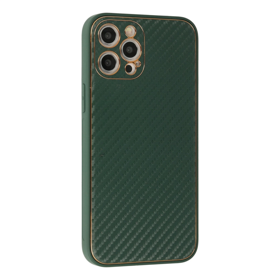 İphone 12 Pro Max Kılıf Coco Karbon Silikon - Yeşil