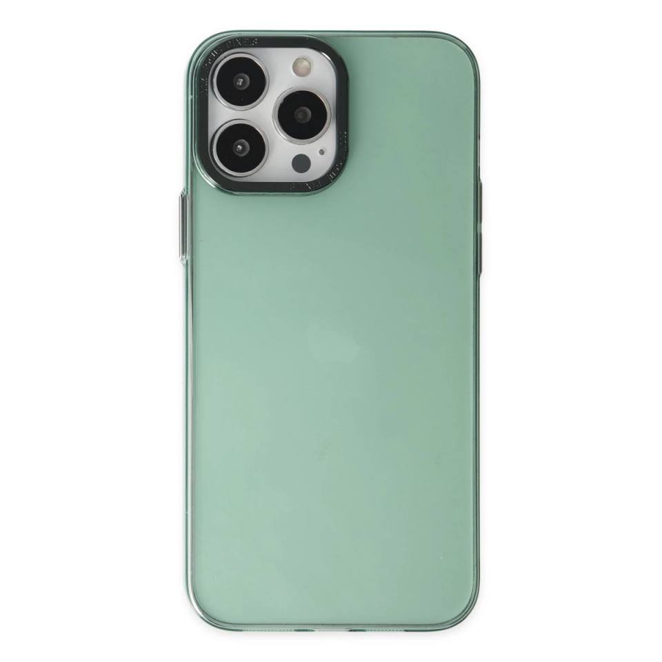 İphone 13 Pro Kılıf Anka Pc Sert Metal Kapak - Yeşil