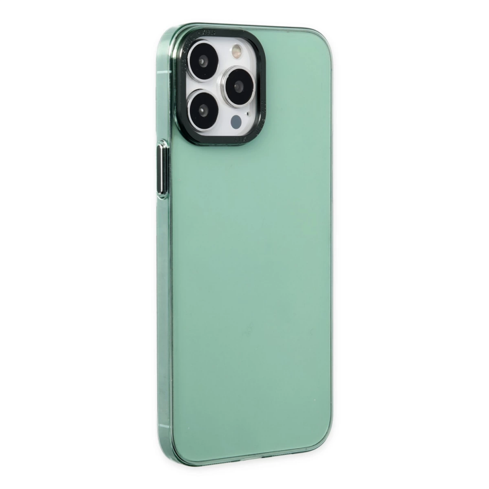 İphone 13 Pro Kılıf Anka Pc Sert Metal Kapak - Yeşil