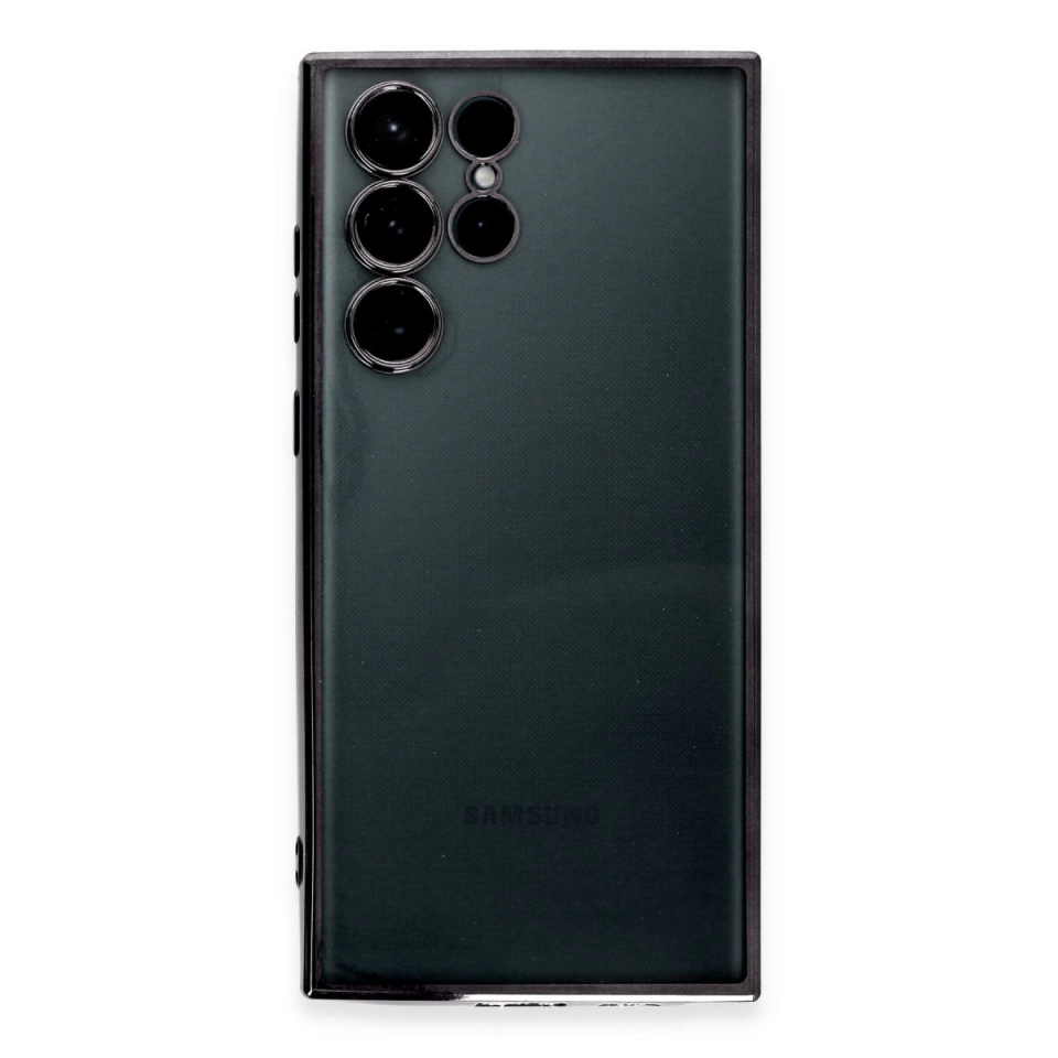 Samsung Galaxy S22 Ultra Kılıf Razer Lensli Silikon - Siyah