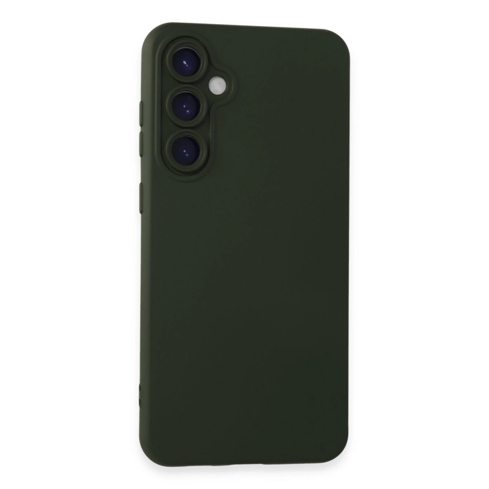Samsung Galaxy S23 Fe Kılıf Nano İçi Kadife Silikon - Koyu Yeşil