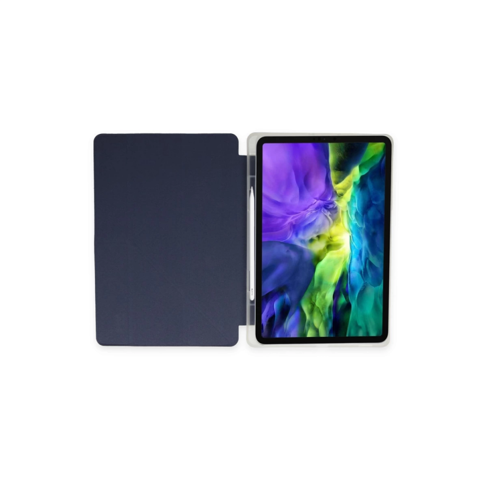 İpad Pro 12.9 (2021) Kılıf Kalemlikli Mars Tablet Kılıfı - Lacivert