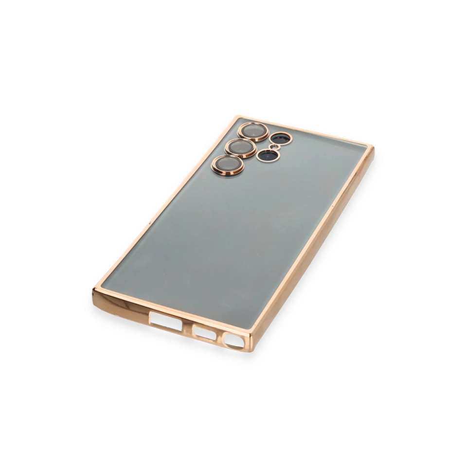 Samsung Galaxy S22 Ultra Kılıf Razer Lensli Silikon - Gold