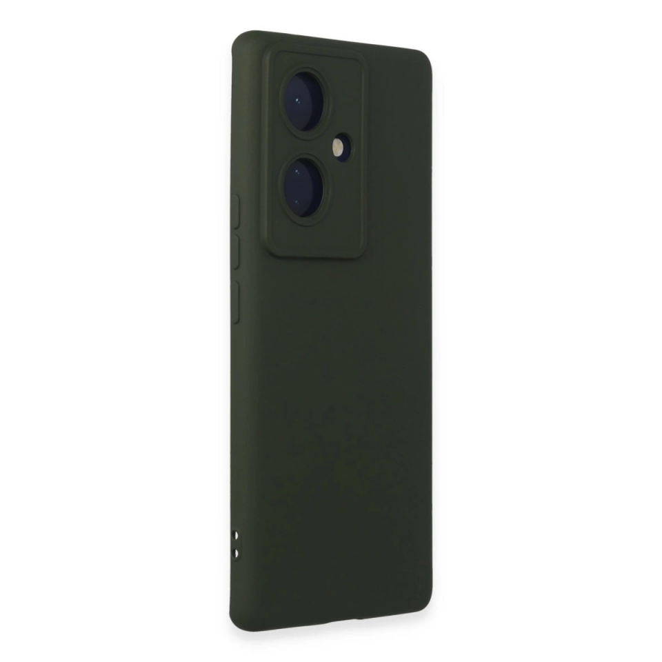 Vivo V29 Lite Kılıf Nano İçi Kadife Silikon - Koyu Yeşil