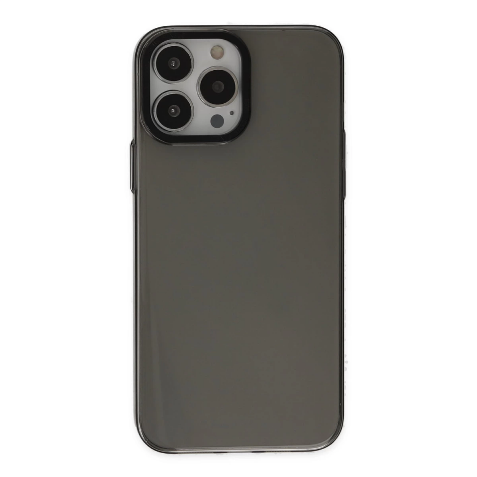 İphone 13 Pro Max Kılıf Anka Pc Sert Metal Kapak - Siyah
