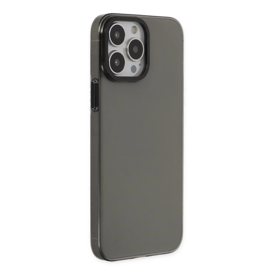 İphone 13 Pro Max Kılıf Anka Pc Sert Metal Kapak - Siyah