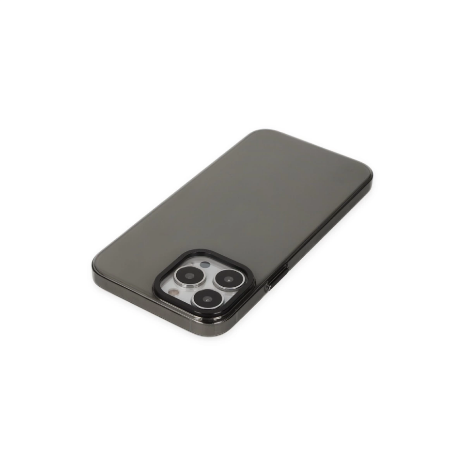 İphone 13 Pro Max Kılıf Anka Pc Sert Metal Kapak - Siyah