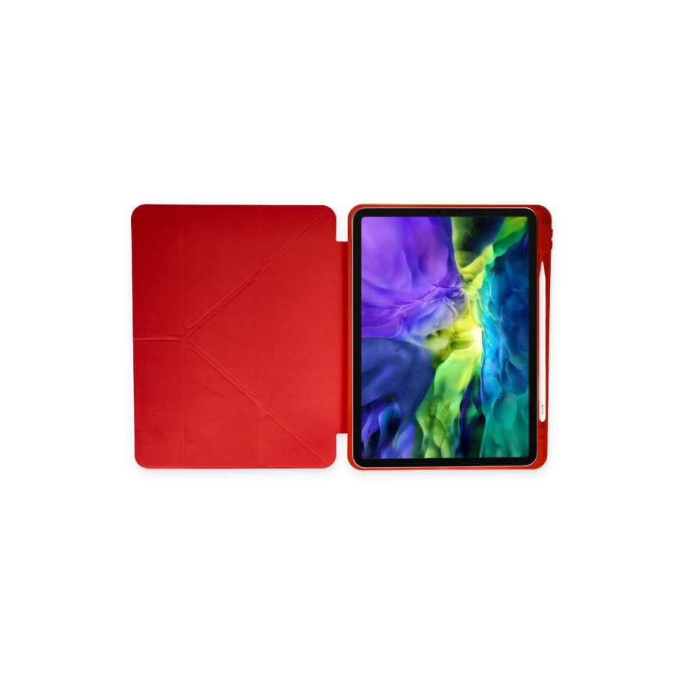 Samsung Galaxy X200 Tab A8 10.5 Kılıf Kalemlikli Mars Tablet Kılıfı - Kırmızı