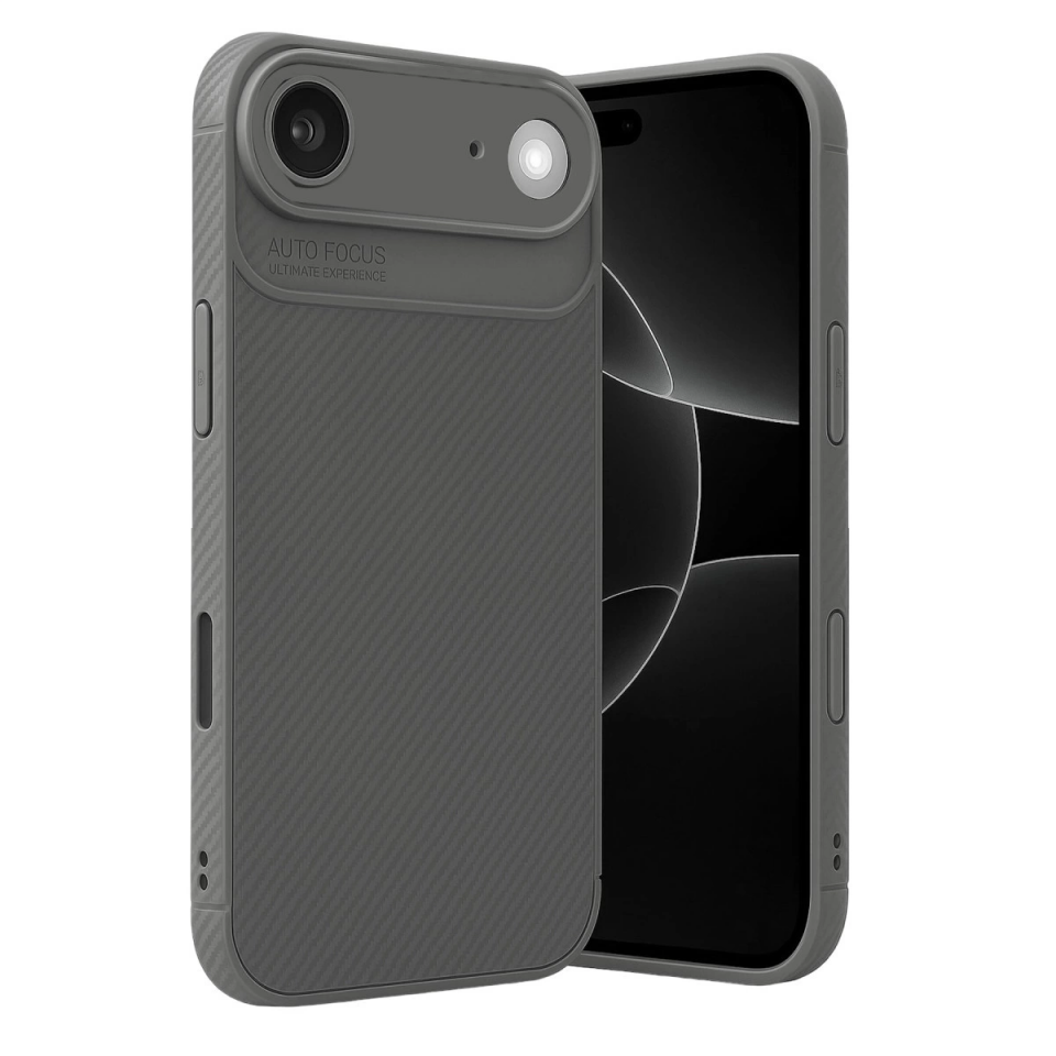 İphone 17 Air Auto Focus Karbon Kapak - Gri
