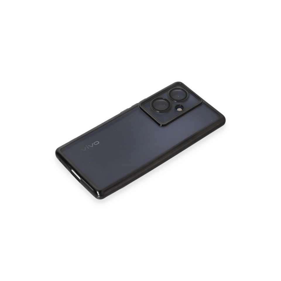 Vivo V29 Lite Kılıf Razer Lensli Silikon - Siyah