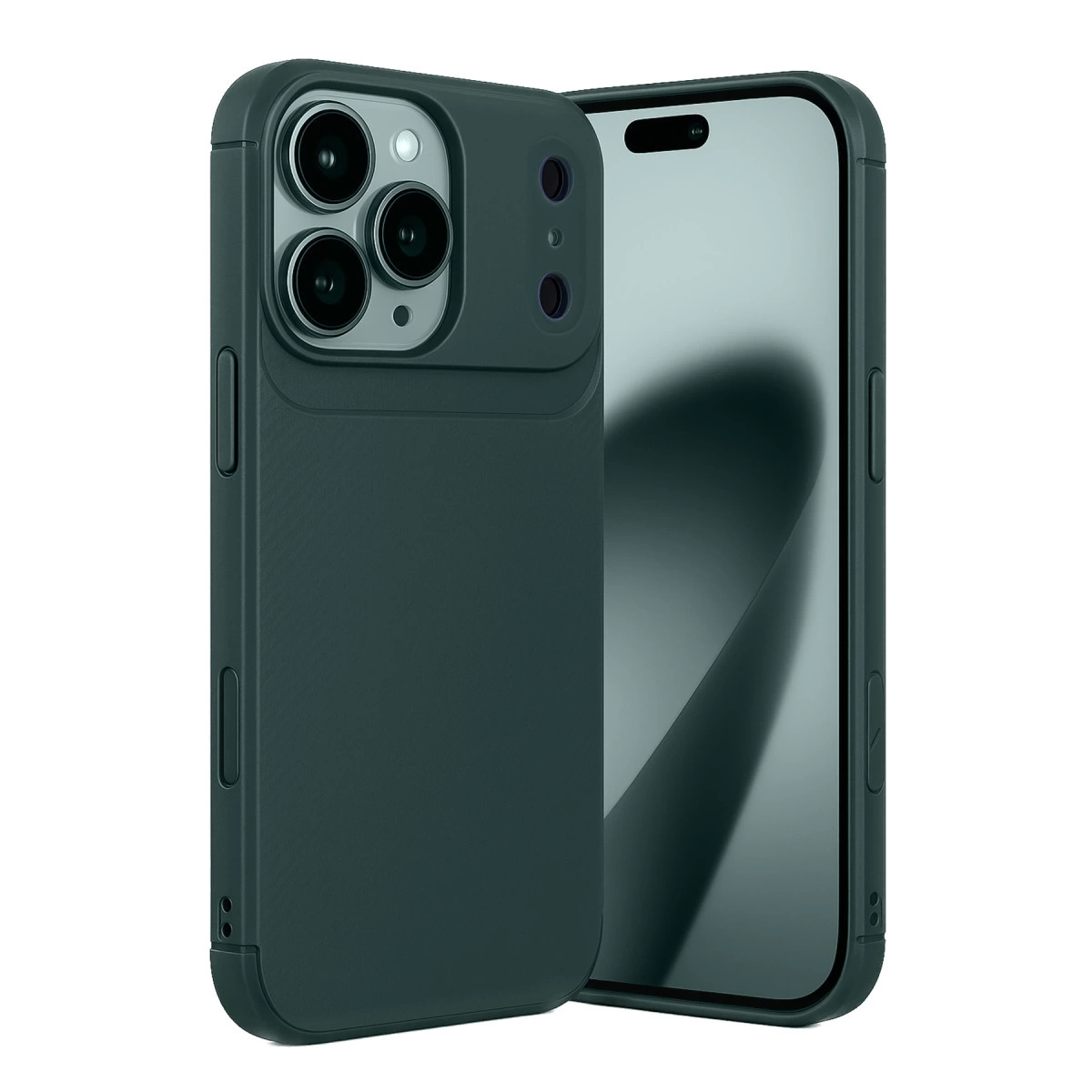 İphone 17 Pro Max Auto Focus Karbon Kapak - Koyu Yeşil